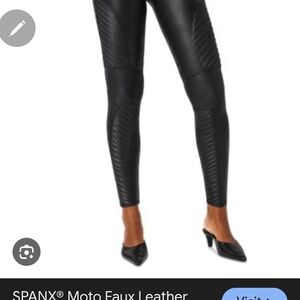 SPANX Black Moto Faux Leather Leggings